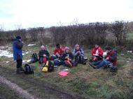 Chilly lunchstop near Welton - Jan 2011